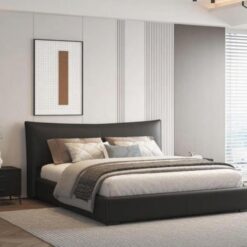 1.8m Double Bed with Minimalist Storage Drawer Soft Modern 2m Queen Bed for Master Bedroom Leather Home Furniture