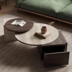 2025 Modern Sectional Living Room Round Top Coffee Table With Storage