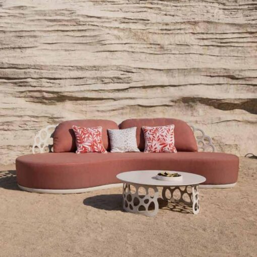 Casual red waterproof outdoor sofa garden outdoor lying bed furniture factory discount price