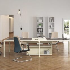 Blue Leather Seat Boss Business Manager Modern High Back Ceo Swivel Office Chair Ergonomic Office Chairs