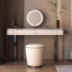 Cream-style beige rock plate dressing table chair indoor living room bedroom chest of drawers furniture