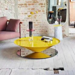 Creative Art Simple Design Coffee Table Modern Living Room Glass Top Round Tea Table