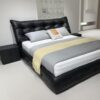 Custom Italian Style Soft Leather King Bed Upholstered Furniture for Hotels Apartments Homestays