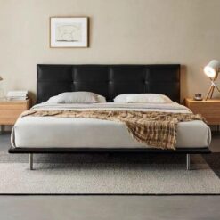 Customizable Modern Minimalist Solid Wood Double Bed Japanese Design Style Soft Bed Home Use-Available in King Sizes