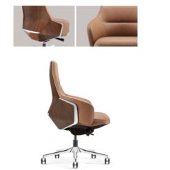 Customized Commercial Leather President Executive Staff Chair Pu Leather Swivel Office Chair