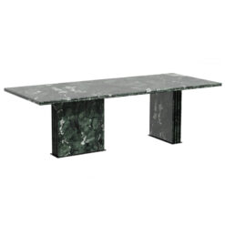 Customized Verde Alpi Marble Dining Table Stone Furniture Marmol Mesa Nodic Rectangular Green Marble Table Marble Dining Table
