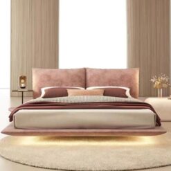 Elegant Modern European Style Double Queen Solid Wood Bed Frame New Design Stylish Bedroom Set with Soft Bed