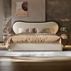 French Cream Princess Style Light Luxury Soft Bed Bedroom Warm Small Apartment Double Modern Big Bed Leather Bed