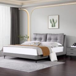 High Quality Newly Design King Size Bed Frame Leather Bed Frame for Bedroom Furniture Sets QueenSizeUpholstered Bed