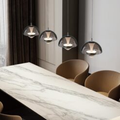 High Quality Nordic Minimalist Alabaster Pendant Light Fixtures Restaurant Alabaster Chandelier Marble Light for Kitchen Island