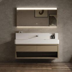 High-end custom brown bathroom countertop stone bathroom washbasin storage cabinet