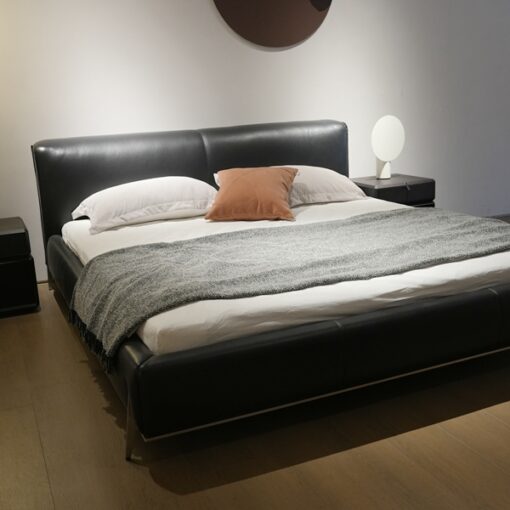 Italian Leather Luxury King size Luxury Leather Beds Modern Bedroom Furniture Bedroom Frame Set Leather Bed