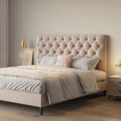 Italian Style Luxury Master Beds Bedroom Furniture Modern Leather King Bed Designer Upholstered King Size Bed