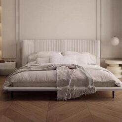 Italian Style Simple Hotel Soft king Size Bed Villa Bedroom Luxury Upholstered Double Bed Furniture Customizable
