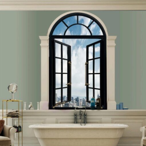French high-end custom black arc stainless steel doors and Windows production Chinese factory production price