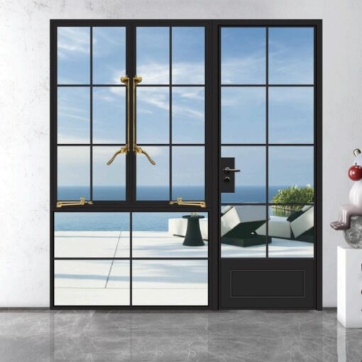 European-style custom black stainless steel sliding doors and Windows integrated factory production direct sales price