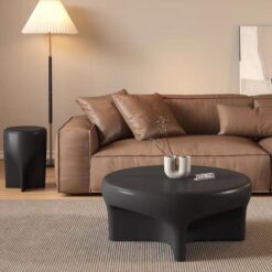 Light French Cream Style Living Room, Home Small Apartment, Round Coffee Table, Designer Tea Table