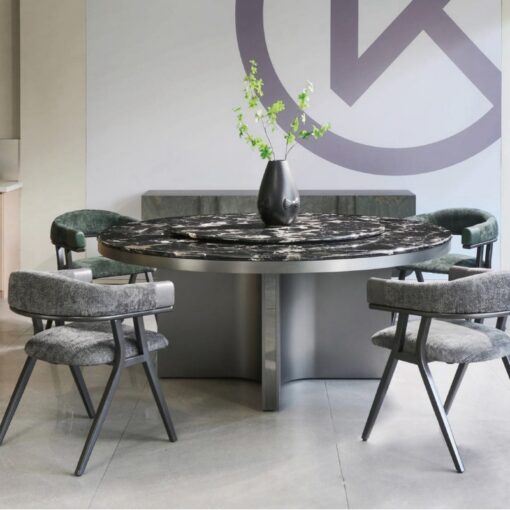 Luxurious Black Ice Flower Natural Stone Indoor Living room Dining Table Kitchen Furniture Factory
