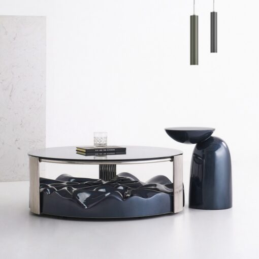 Luxurious Blue Indoor Living room, Coffee Table Room Furniture Artistic Decorations Made in China