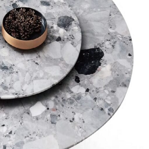 Luxurious Bruce Grey Natural Stone Indoor Living room Round dining Table kitchen Furniture Factory - Image 2