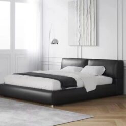 Luxury Bedroom Furniture Bed Set Bedroom King Size Nordic Style Apartment Bed Frame with Storage Platform Double Solid Wood Bed