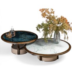 Luxury Stone Elliptical Small Side Table Premium Custom Stone Furniture for Hotel and Home Dining Tables Top Manufacturer