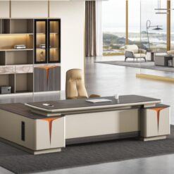 Luxury Unique Style Leather Wood Office Furniture Executive Office Table Boss Ceo Modern Office Desk