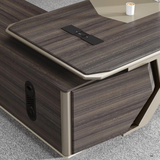 Luxury Unique Style Wood Office Furniture Executive Office Table Boss Ceo Modern Office Desk - Image 2