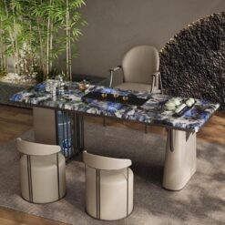 Luxurious natural stone living room table, indoor study coffee table, and full house furniture