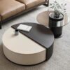 Minimalism Design Solid Wood Coffee Table New Design Rotatable Modern Coffee Table Set with Hidden Storage for Funiture