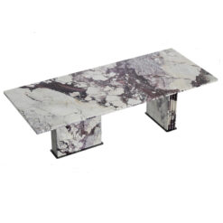Modern Classic Rectangle Silhouette Calacatta Viola Marble Coffee Table Stone Design for Living Room Kitchen Use Home Furniture