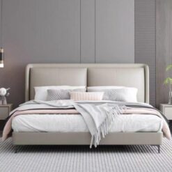 Modern Minimalist Leather Art Bed Master Bedroom 1.8-meter Double Bed 1.5-meter Single High Box Homestay Soft Leather Bed