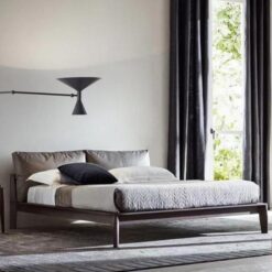 Modern Queen and King Size Bedroom Furniture Sets Double Beds Frame & Fabric Upholstered Beds with Storage for Villa Bed