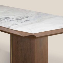 Modern Wood Top Marble Rectangle Tables 8-10 Seater Chairs Set Luxury Room Solid Wooden SquareDining Table