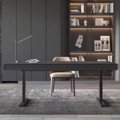 Modern and simple black office desks and chairs, indoor living room, bedroom and study chairs and furniture