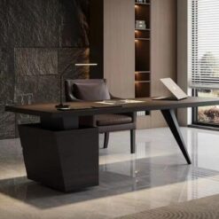 Modern high-quality black office desks and chairs, indoor living room, bedroom and study furniture