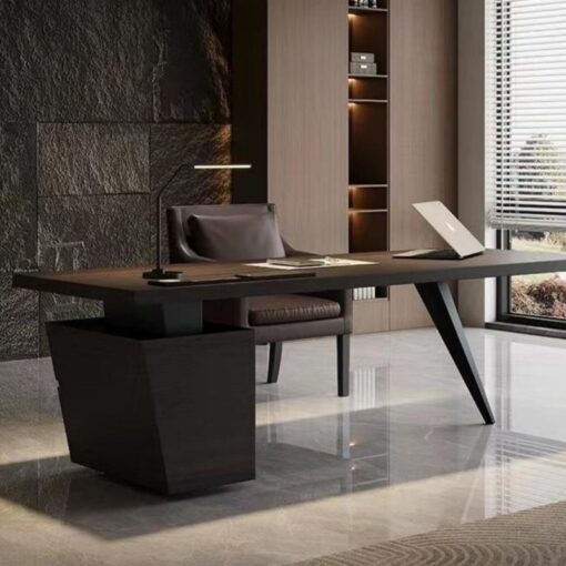 Modern high-quality black office desks and chairs, indoor living room, bedroom and study furniture