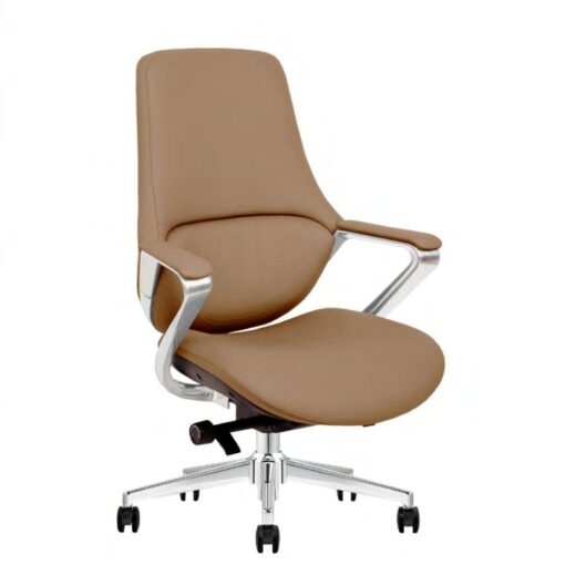 Modern style office chairs, high-end sponge leather leisure chairs Office furniture factory selection - Image 2
