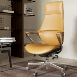 Modern style office chairs, high-end sponge leather leisure chairs Office furniture factory selection