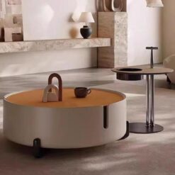 New Arrival Modern Style Baking Finish with Steel Coffee Table Side Table Set for Home Living Room Furniture