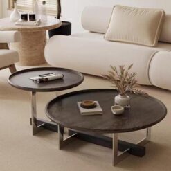 New Chinese Solid Wood Furniture Living Room Wholesale Home Furniture Round Coffee Table for Living Room