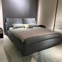 New Design Modern Comfortable Furniture Wooden Queen Bed Frame Beauty Fabric Upholstered king Size Bed for Bedroom