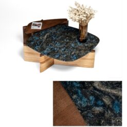 New Edge Coffee Tables with Solid Wood Smart Coffee Table Living Room Furniture Outdoor Tables with Metal Modern Design