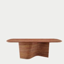 Nordic Urban Style Home Furniture Wabi-sabi Long Table Natural Travertine Dining Table for Kitchen Restaurant Dining Room