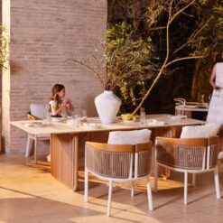 High-end outdoor dining tables, rattan woven chairs, sunrooms, hotel gardens, and outdoor furniture