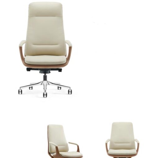 Two-color splicing Leather Seat Boss Business Manager Modern High Back Ceo Swivel Office Chair Ergonomic Office Chairs - Image 2