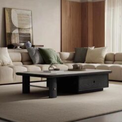 Wind Rock Plate Coffee Table High-End Designer Small Apartment in the Living Room Minimalist Rectangular Coffee Table