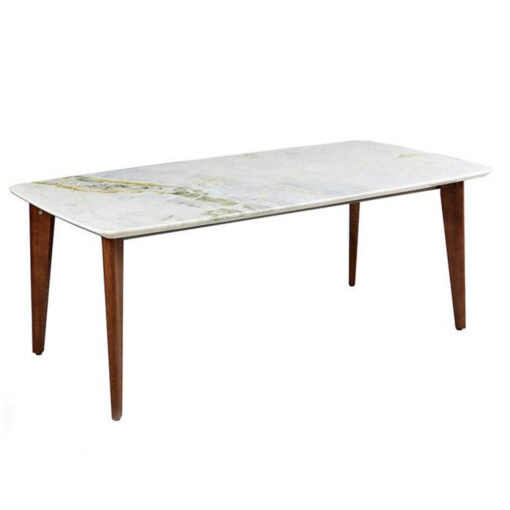 Factory wholesale price of luxurious white natural marble dining table indoor living room and kitchen furniture